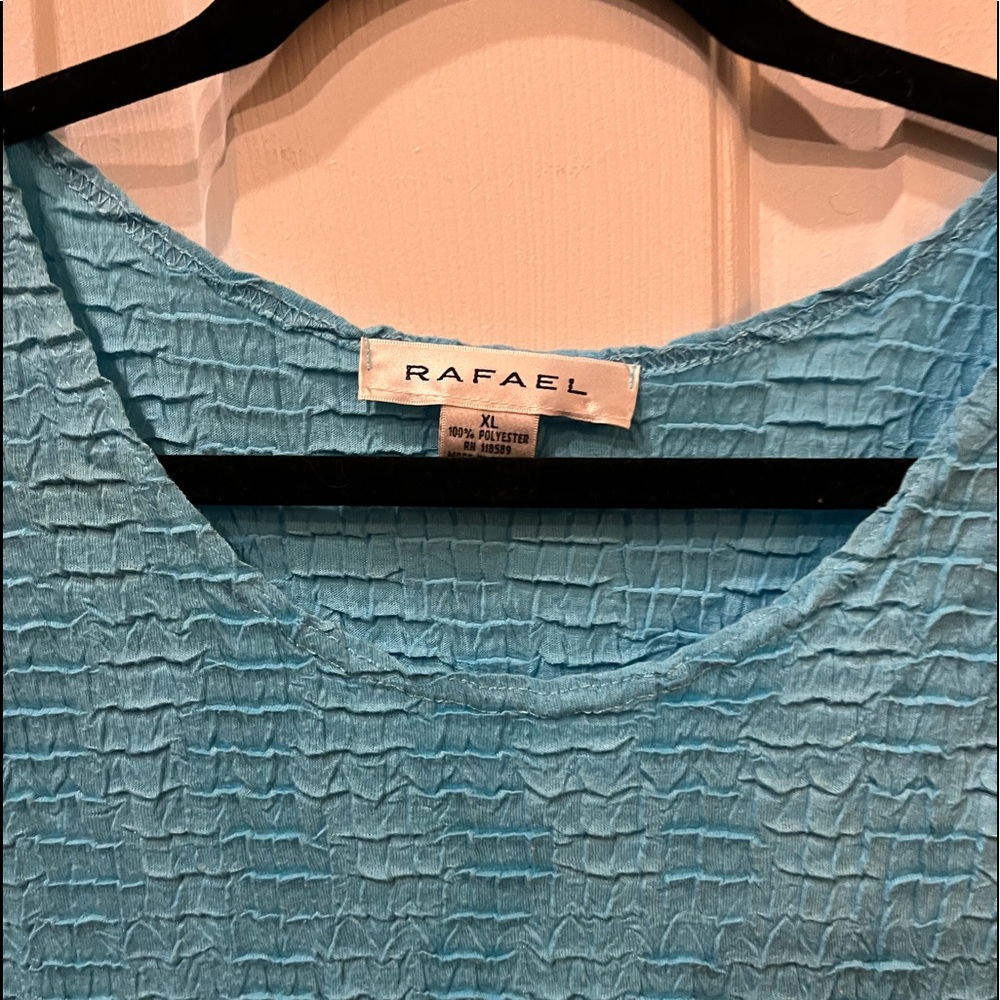 Gorgeous Caribbean blue too. Stretchy but holds its shape. So comfortable